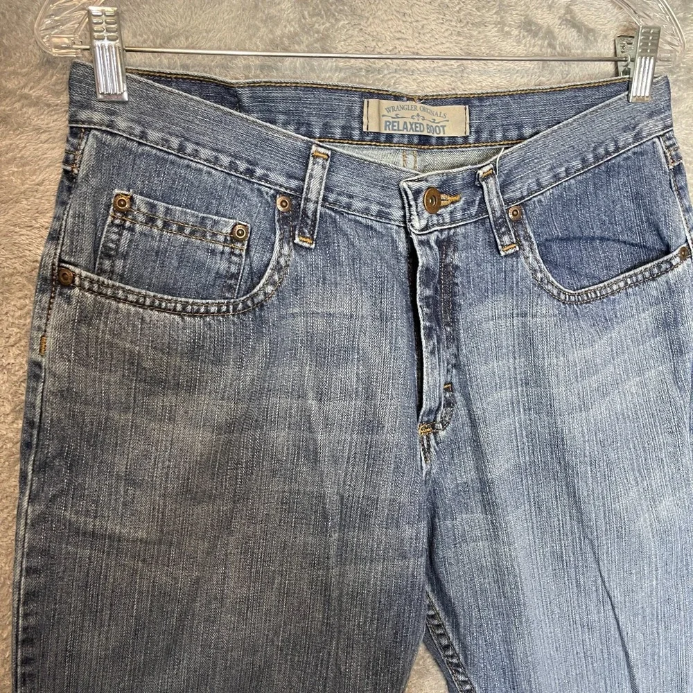 Wrangler Originals Men Cowboy Western Relaxed Boot Medium Wash Denim Jean 30x30*